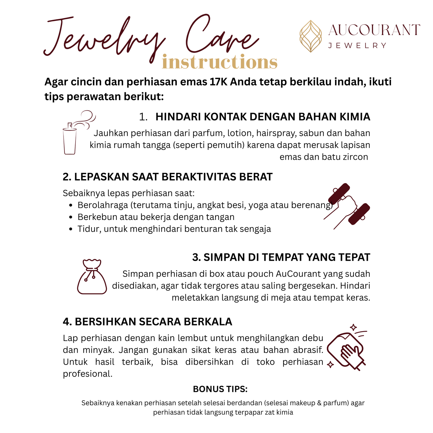 Kalung Liontin Emas model Solitaire Mahkota. Emas Rose Gold 17K