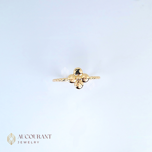 Cincin Emas model Bunga LV. Emas Rose Gold 17K