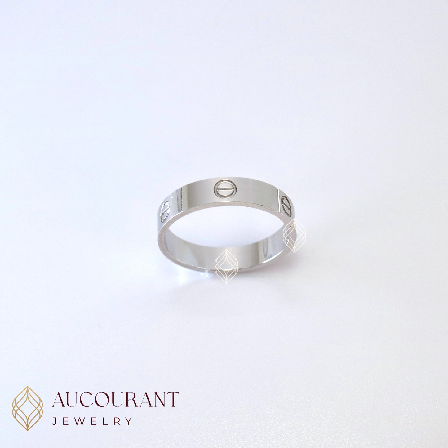 Cincin Emas model Baut Kartir WG(Bold Affection). Emas White Gold 17K