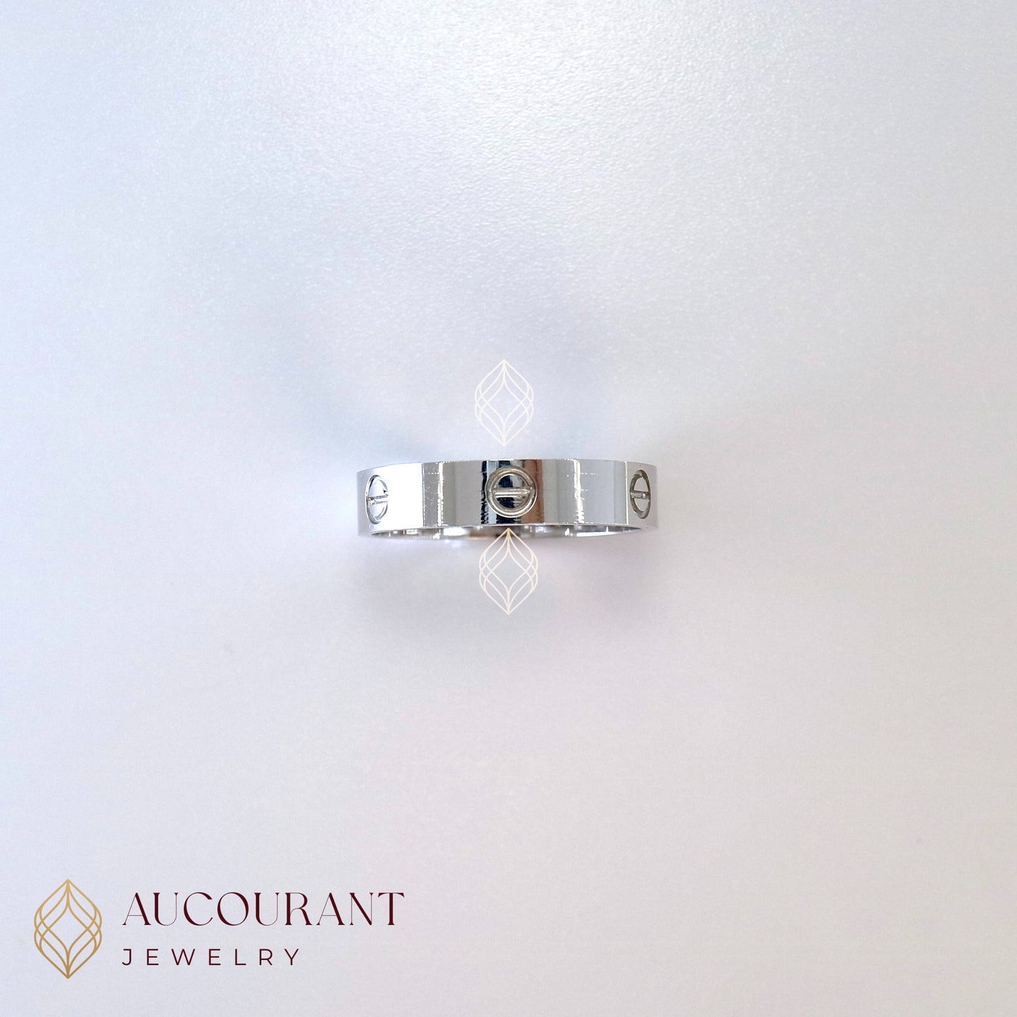 Cincin Emas model Baut Kartir WG(Bold Affection). Emas White Gold 17K