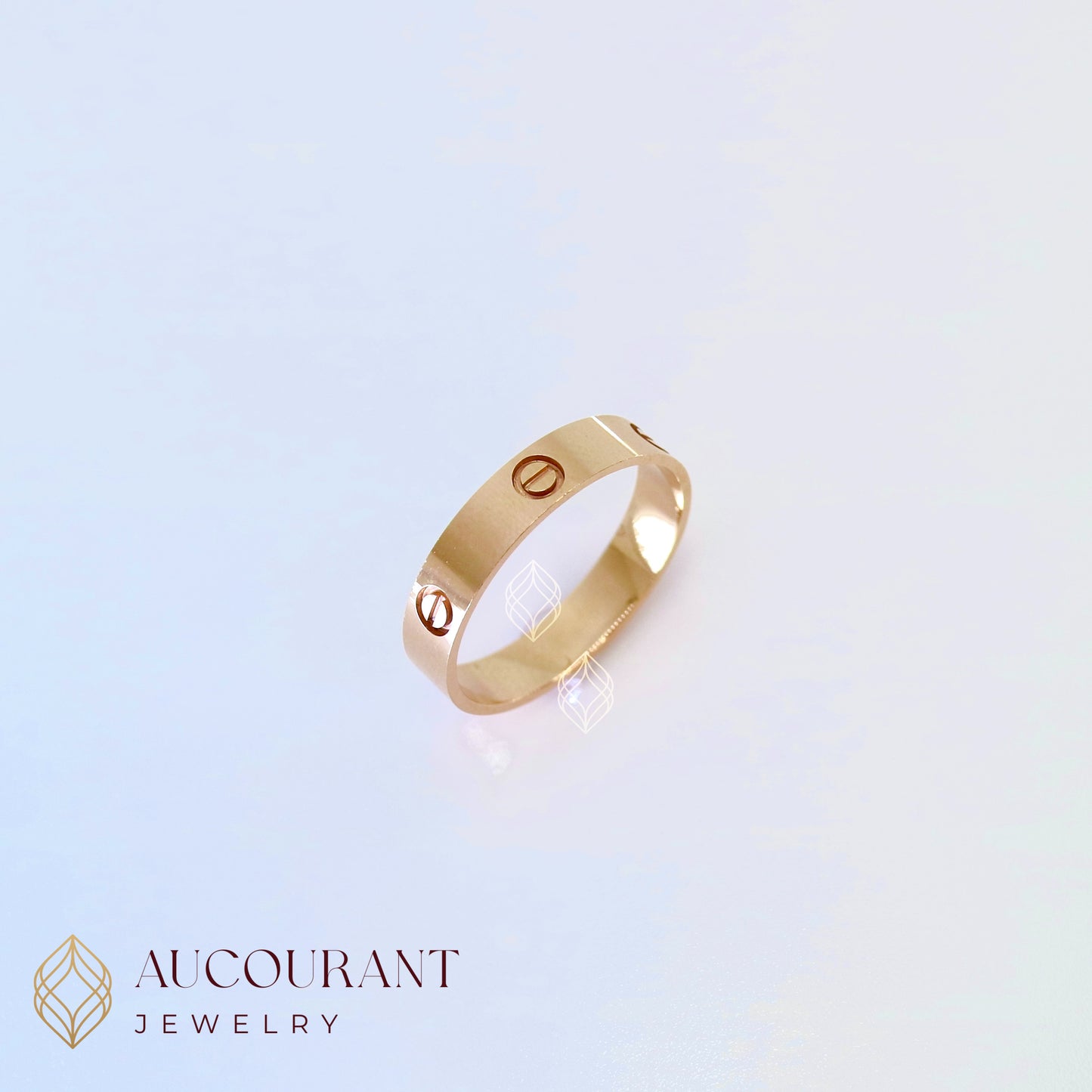 Cincin Emas model Baut Kartir RG(Bold Affection). Emas Rose Gold 17K