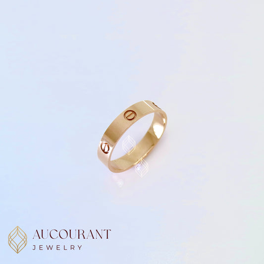 Cincin Emas model Baut Kartir RG(Bold Affection). Emas Rose Gold 17K