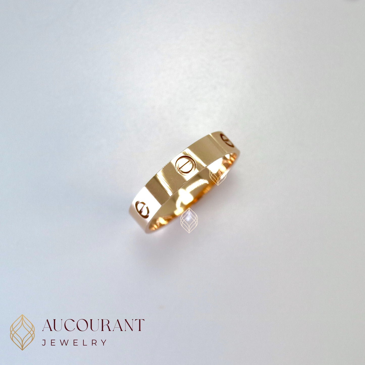 Cincin Emas model Baut Kartir RG(Bold Affection). Emas Rose Gold 17K