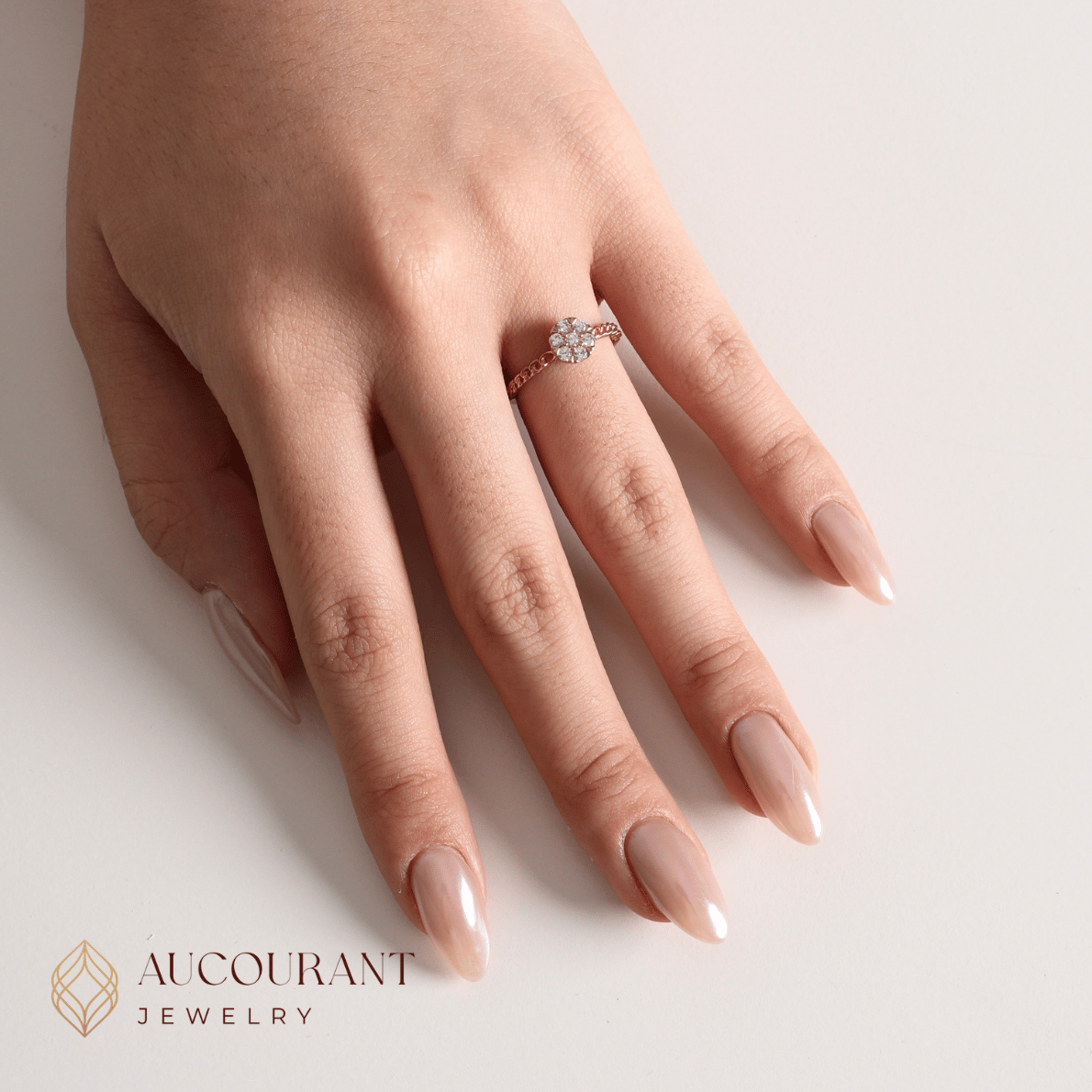 Delia Rose Gold Ring 17K