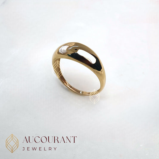 Cincin Emas model Dome. Emas Rose Gold 17K