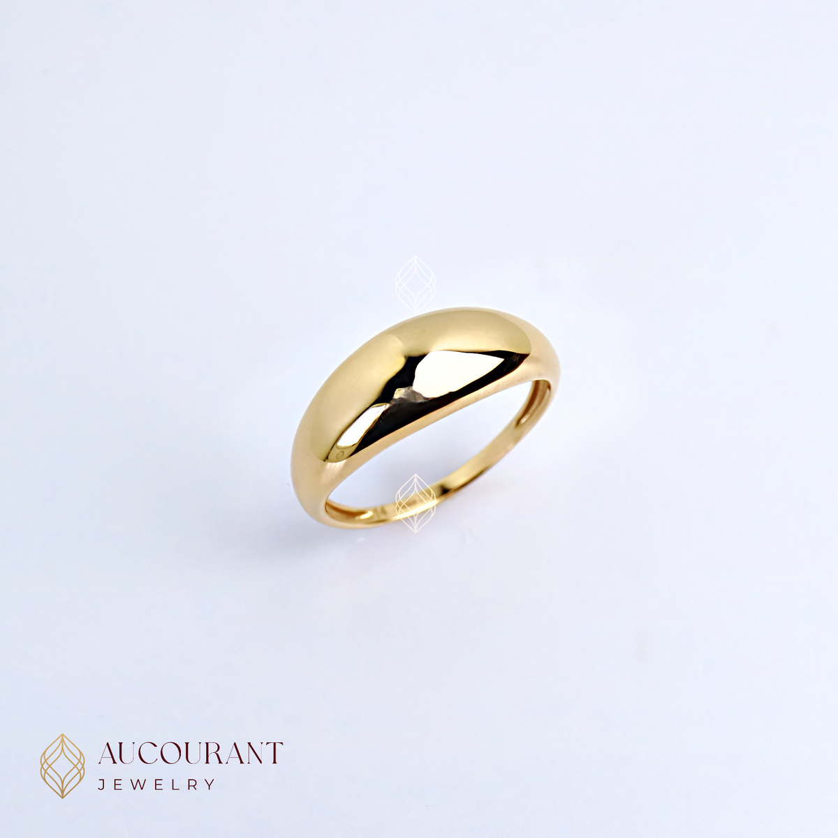 Dome Rose Gold Rings 17K