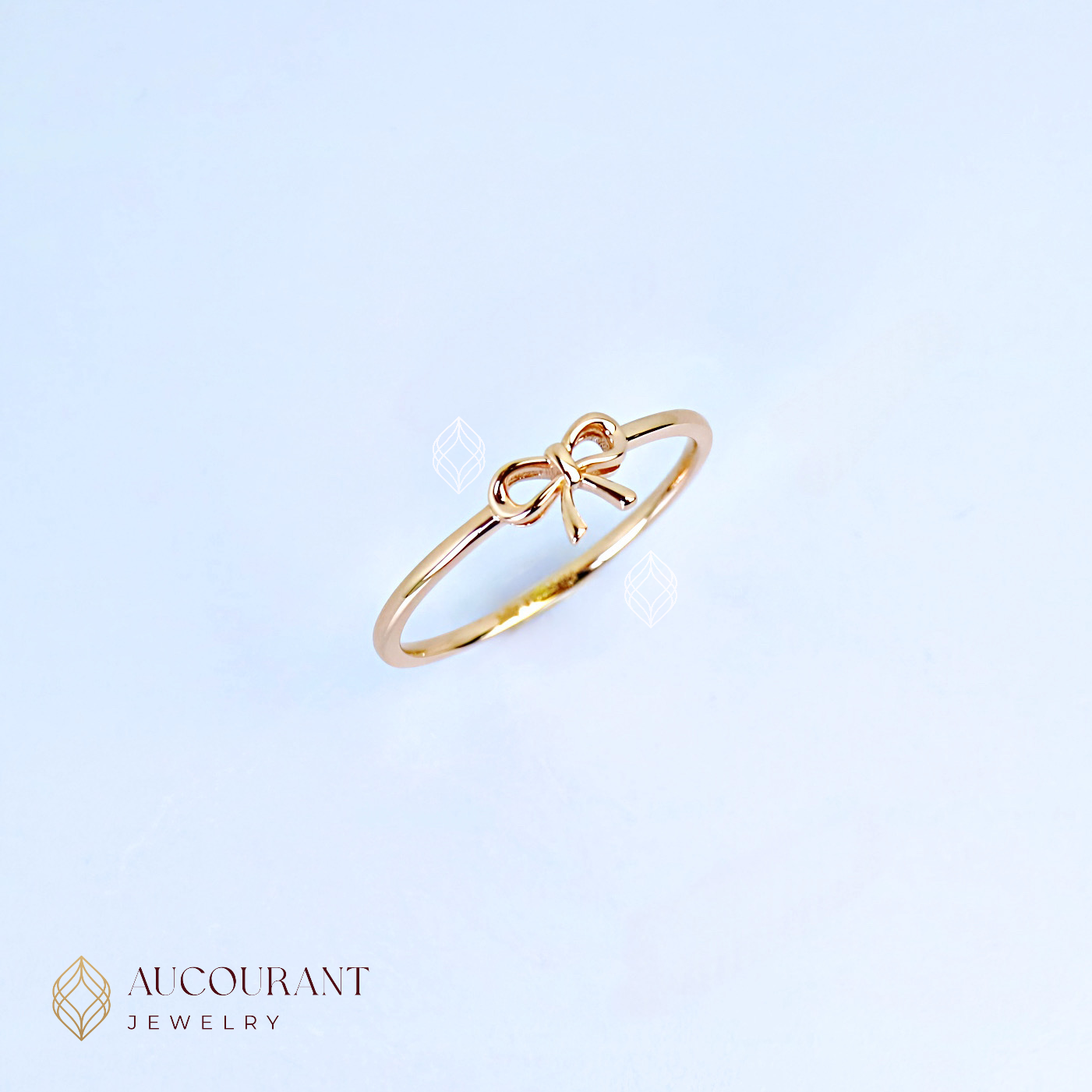 Cincin Emas model Pita(Ribbon). Emas Rose Gold 17k