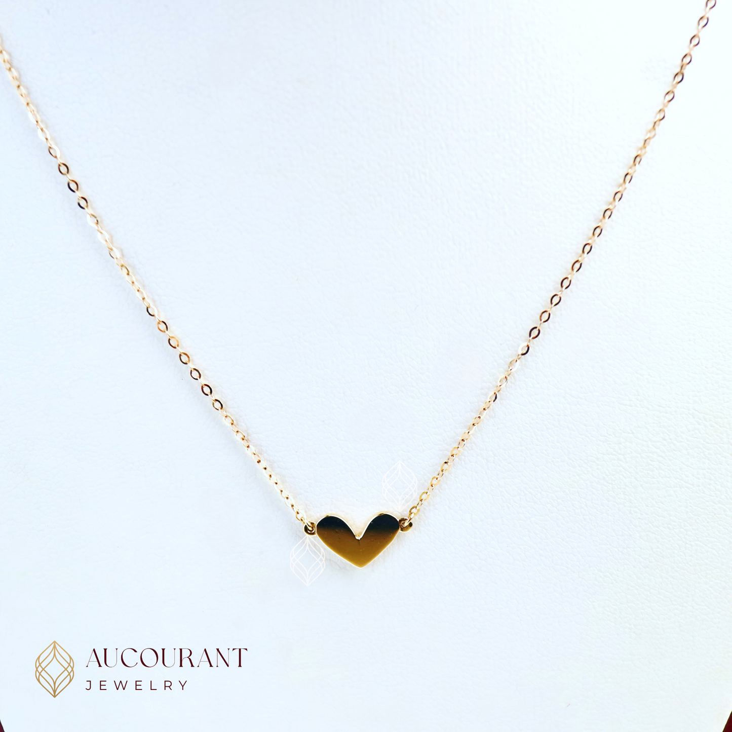 Kalung Liontin Emas model Hati(Love). Emas Rose Gold 17K