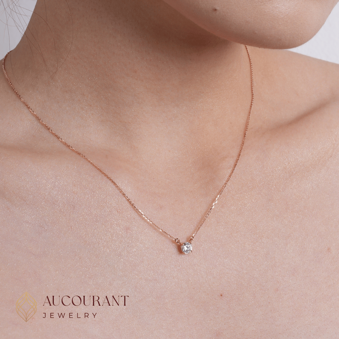 Olina Rose Gold Necklace Pendant 17K