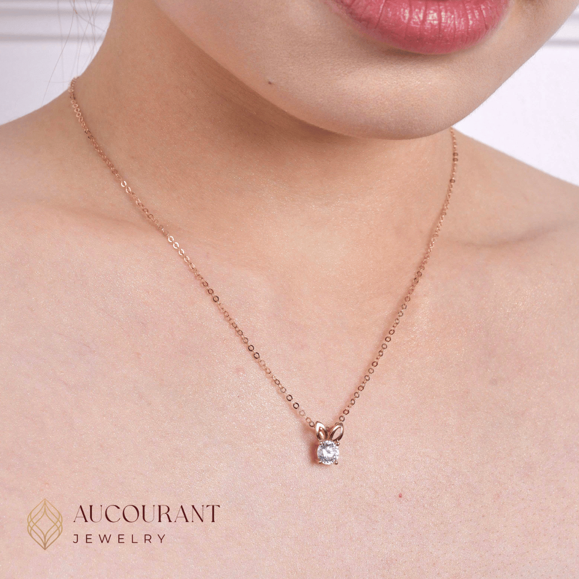 Paola Rose Gold Necklace Pendant 17K