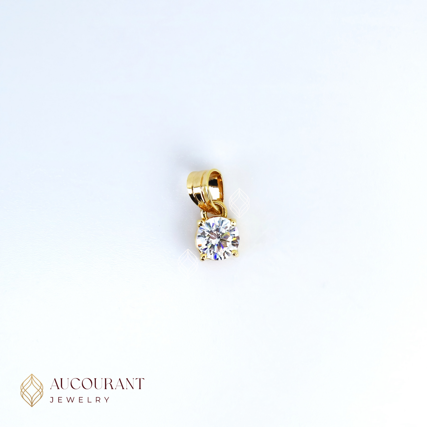 Liontin Emas Model Solitaire Klasik. Emas Rose Gold 17K
