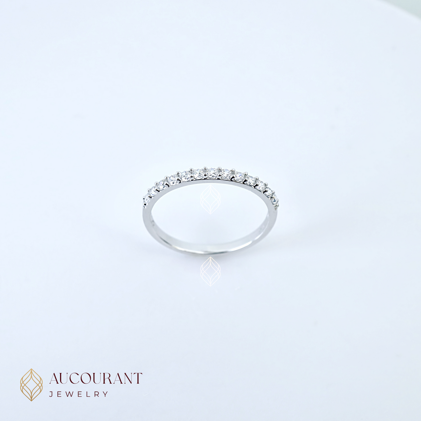 Cincin Emas Model Listring Full Mata Keliling. Emas White Gold 17K
