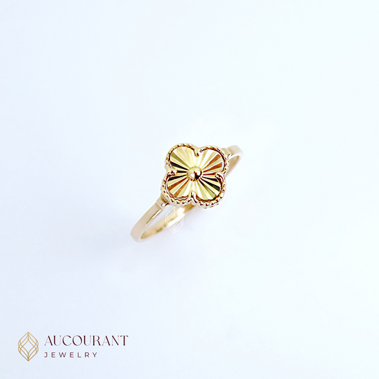 Cincin Emas model Clover. Emas Rose Gold 17K