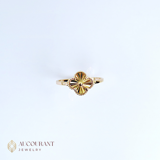 Cincin Emas model Clover. Emas Rose Gold 17K