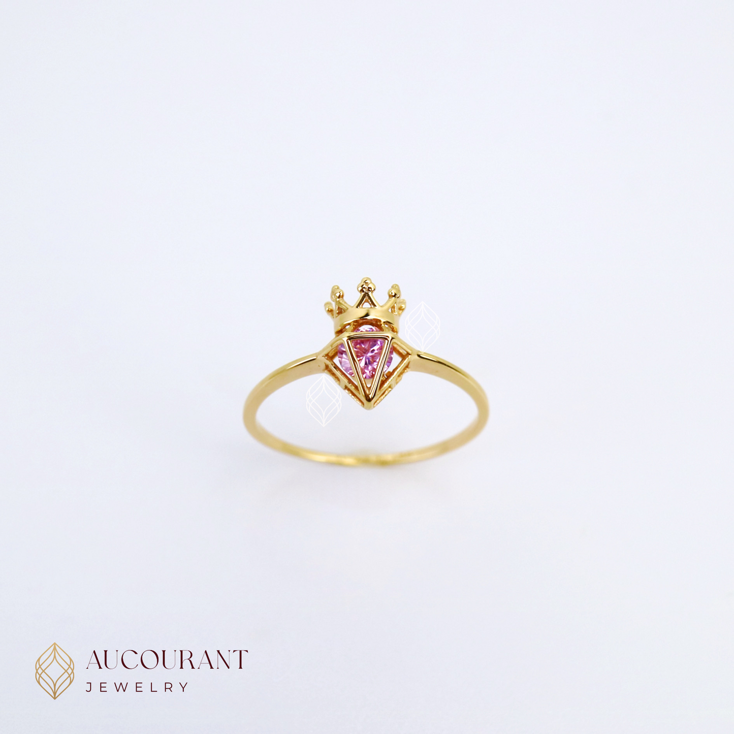 Cincin Emas model Mahkota(Crown Ring). Emas Rose Gold 17K