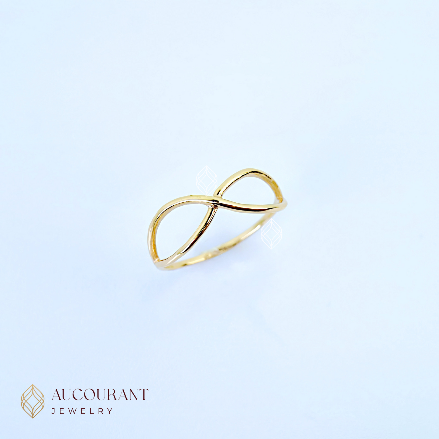 Cincin Emas model Infinity(Angka Delapan,Tanpa Batas) Infinity Grace. Emas Rose Gold 17K