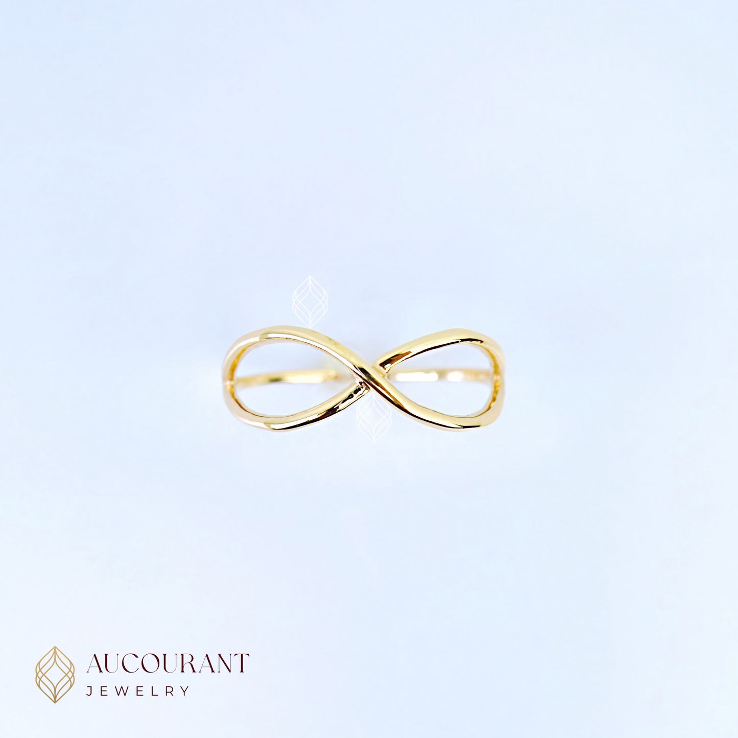 Cincin Emas model Infinity(Angka Delapan,Tanpa Batas) Infinity Grace. Emas Rose Gold 17K