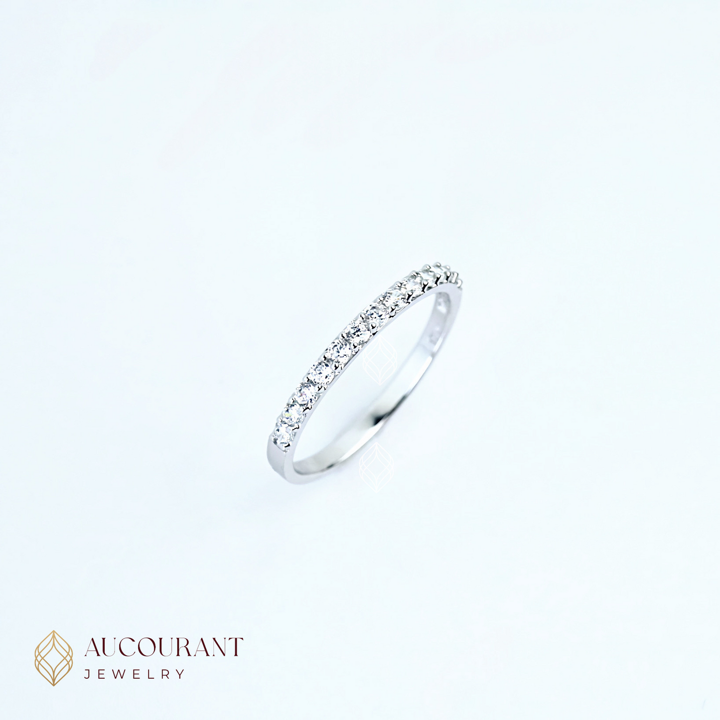 Cincin Emas Model Listring Full Mata Keliling. Emas White Gold 17K