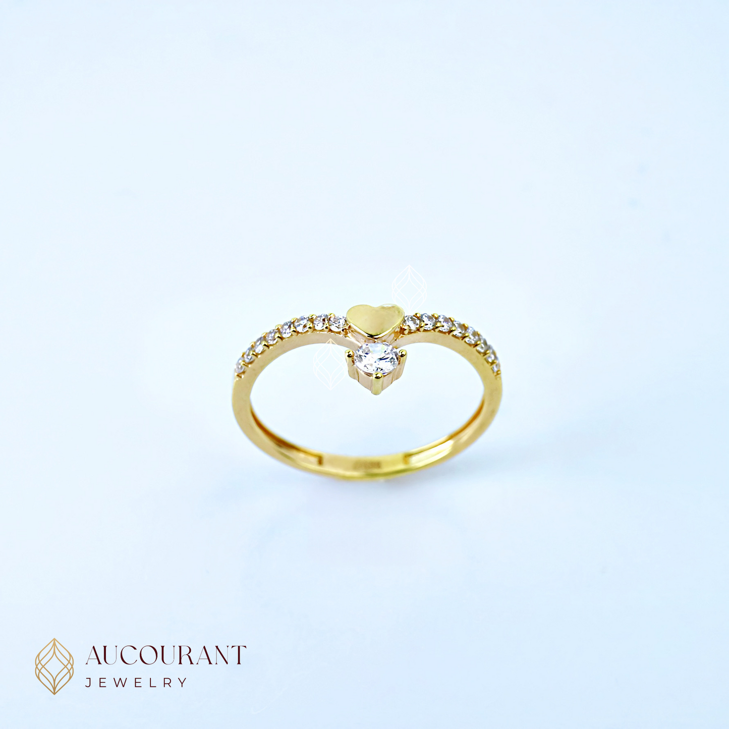 Cincin Emas model Listring Hati (Love). Emas Rose Gold 16K