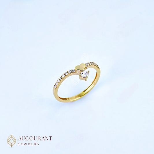 Cincin Emas model Listring Hati (Love). Emas Rose Gold 16K