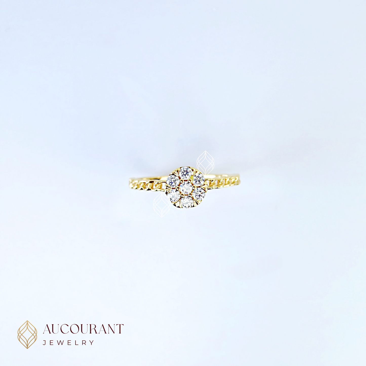 Cincin Emas model Fashion Solitaire AD mata kecil. Emas Rose Gold 17K