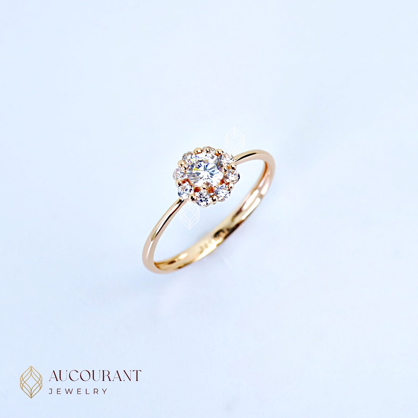 Cincin Emas model Solitaire. Emas Rose Gold 17K