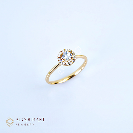 Cincin Emas model Solitaire. Emas Rose Gold 17K