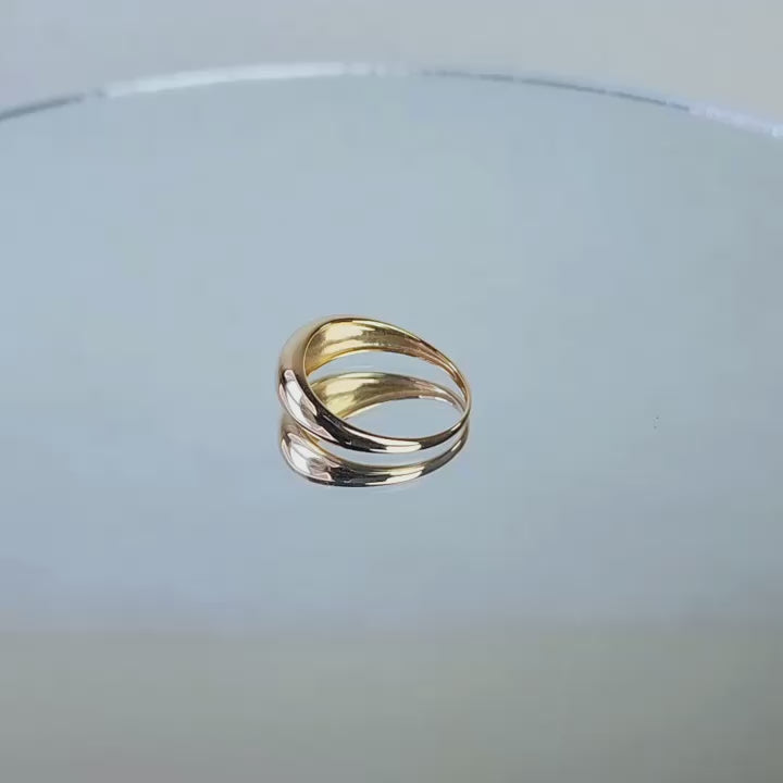 Dome Rose Gold Rings 17K