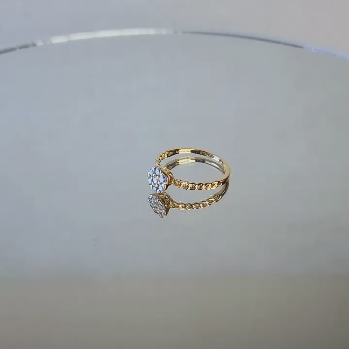 Delia Rose Gold Ring 17K